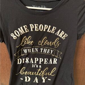 Wound Up Girls Graphic Tee Black Gold Shirt Size L (11–13)